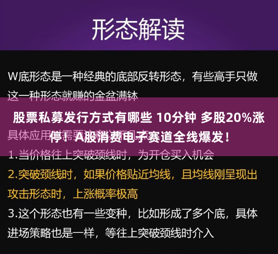 股票私募发行方式有哪些 10分钟 多股20%涨停！A股消费电子赛道全线爆发！